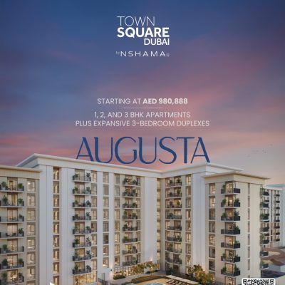 AUGUSTA at Town Square Dubai by Nshama 🏡Modern design. Spacious living. Community vibes.🔹 1, 2